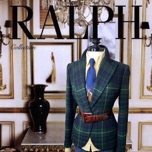 Ralph Lauren * Fall 2012 Runway Collection Stewart Tartan Plaid Diane Blazer